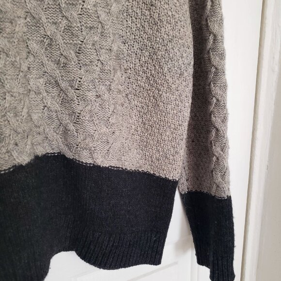 Tan and Black Vince Cable knit Sweater Pullover - Picture 11 of 13